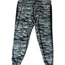 California Sport Camo Jogger Pants Drawstring Waist Black Racing Stripe Size XL Green Photo 2