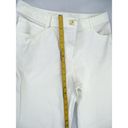 St. John Collection FLAWS-  White Wide Leg Straight Pants Jeans Size 10 Cotton Photo 6