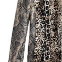 Tracy Reese  Animal Print Blazer Jacket Scuba Stretch Size L Snakeskin‎ Cheetah Photo 4