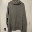 J.Crew  Womens Relaxed Oversized Wool Alpaca Blend Gray Pullover Poncho Photo 3