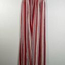 Hommage V-Neck Halter Maxi Sun Dress - Red/Pink Multicolor Stripe - Small Photo 0