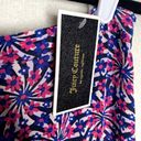 Juicy Couture  Ditsy Daisy Floral Silk Maxi Skirt Size 6 Pink Red New Black Label Photo 4