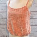 Loft  Cropped Cami Top Nubby Texture Orange/White-MP Photo 1