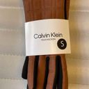 Calvin Klein  Leather Touchscreen Gloves Brown Black Quilted Small NEW Photo 4