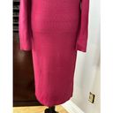 Chelsea28 Womens Sweater Dress Pink Stretch Midi Cold Shoulder Long Sleeve S New Photo 4