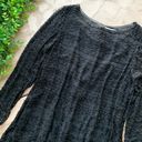 Oleg Cassini Vtg  Black Tie Silk Beaded Sheer Sleeve Formal Evening Dress Size 6 Photo 2