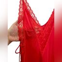 Vintage Kayser Red Lace Silk slip lingerie Full Photo 5