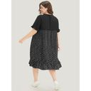 Bloomchic Size 18 - 20 • 2x •  • Polka Dot Pocket Ruffle Sleeve Knee Dress Photo 4