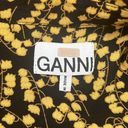 Ganni  Floral Printed Crepe Button Down Size 36, US 4 Photo 6