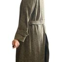 Burberry  Irish Tweed Belted Vintage Wool Trench Coat sz 14 Long Photo 5