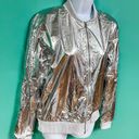 Victoria's Secret Victorias Sport Silver Metallic Bomber Jacket  Photo 4