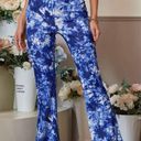 Blue Tie Dye Wide Leg Pants Size M Photo 2