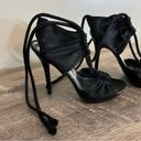 Bakers Black Tie stiletto High Heels Shoes Open Toe Formal Prom Hoco Sz 6.5 B Photo 1