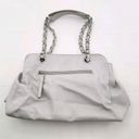 Nicole Miller  Faux Leather White Shoulder Bag Floral Embroidery Purse Hand Bag Photo 2