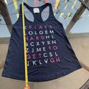 Gilly Hicks “Plays Hard To Get” Letters Racerback Tank Top in Navy - Size Small Photo 14