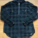 Jones Wear Plaid Velour Half Zip Pullover Mens Fit Photo 0