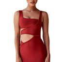 House Of CB  Michi Rust Cutout Bandage Bodycon Mini Dress Large Sleeveless NWT Photo 1