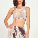 Vintage Havana  Lunar Cloud Tie Dye velour cutout Cropped tank NWT Photo 0