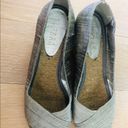 Ralph Lauren  Silver Espadrille Peep Toe Wedges 9 Photo 1