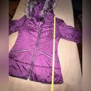 Celebrity Pink  Puffer Coat with Faux Fur Hood Purple Small Princess taper fit Photo 6