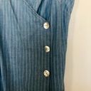 Topshop  Blue Jean Pin Stripe Fold Over Pearl Button Dress- Size 8 Photo 6