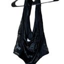 Chelsea28  Black Velour Lace Bodysuit Size Small Photo 4