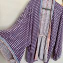 Sim & Sam Purple Print Bohemian Kimono Cardigan L/XL Photo 2