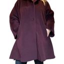 Max Mara  burgundy virgin wool longline peacoat coat size 10 Photo 1