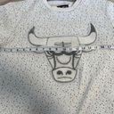 Nba Vintage Chicago Bulls Sweatshirt Women's Medium White Gray Dotted Soft  Photo 6