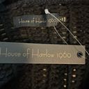 House of Harlow  Jacinda Cardigan Sweater Black XS Oversize Crochet Longline NEW Photo 6