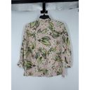 Tommy Bahama  Womens Blouse Large Pink Floral Hawaiin 100% Silk 3/4 Sleeve Medium Photo 1