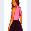 J.O.A. Revolve Cropped Hot Pink Open Back Halter Top Size Medium Photo 1