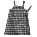 Monki  Dress Womens Small Grey White Plaid Wrap Buckle Tie Pinafore Mini ASOS Photo 4