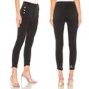 J Brand  Natasha Sky-High Cropped Skinny Jeans Bellatrix Destruct Black Denim 25 Photo 12