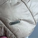 Noisy May  ASOS Long Quilted Puffer Coat Neutral Beige Tan Side Zippers Small Photo 8