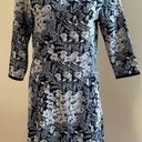 Isaac Mizrahi  Live! Floral Lurex Jacquard Sweater Long Sleeve Dress - SZ… Photo 0