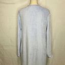 Oscar de la Renta  Ladies S/M Baby Blue Plush Full Zip Lg Sleeve Robe Housecoat Photo 7