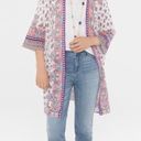 Chico's Chico’s Mixed Print Long Cardigan Size M/1 Boho Bohemian Printed Festival Fall Photo 3