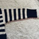 Madewell Sweater Wide Rib Turtleneck Chunky Knit Classic Indigo Stripe S NWT New Photo 11