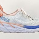 Hoka Clifton 8 Peach And Purple Tennis Shoes Photo 0