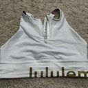 Lululemon  energy high neck long line limited edition sport bra white and gold Photo 0