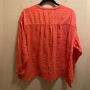 Pilcro  By Anthropologie Coral Mila Draped Button Down Blouse Size L Photo 6