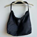 Ralph Lauren  Silver Monogram Logo Nylon Black Shoulder Back Medium Size Photo 0