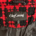 Oleg Cassini  Red and Black 3 button Coat Size S Photo 6