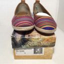 Bella Vita Women's Size 7N  NWB Multi-Color Striped Fabric Slip On Loafers Photo 6