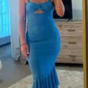 Hello Molly Seen Lavishly Mesh Maxi Dress Blue Photo 2