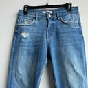 ZARA  Straight Leg Blue Solid Wash Jeans High Rise Size 4 / 26 Relaxed Fit Slouch Photo 2