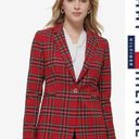 Tommy Hilfiger   Red Plaid One-Button Blazer size 4 slim Photo 1