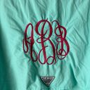 Columbia  PFG Bahama Light Aqua Blue Vented Nylon Long Sleeve Shirt monogrammed Photo 6