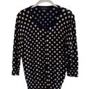 89th and Madison  Polka Dotted  Button Down Cardigan Sweater - Large Photo 1